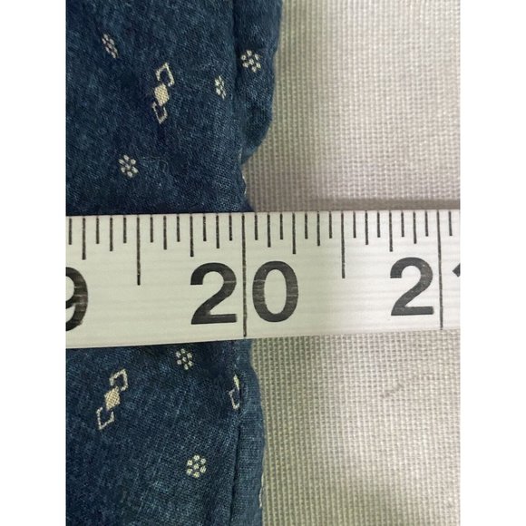 Lauren Ralph Lauren Women’s King Sleeve Ruffle Blouse 100% Cotton Navy Sz Small - Picture 3 of 9